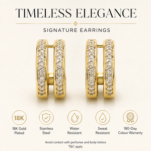 Earrings Gold-Tone Spiral Shell Pattern Earrings - House of Viya
