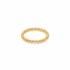 Anti tranish Gold plated Single small balls linked Rings for adults - 1PC