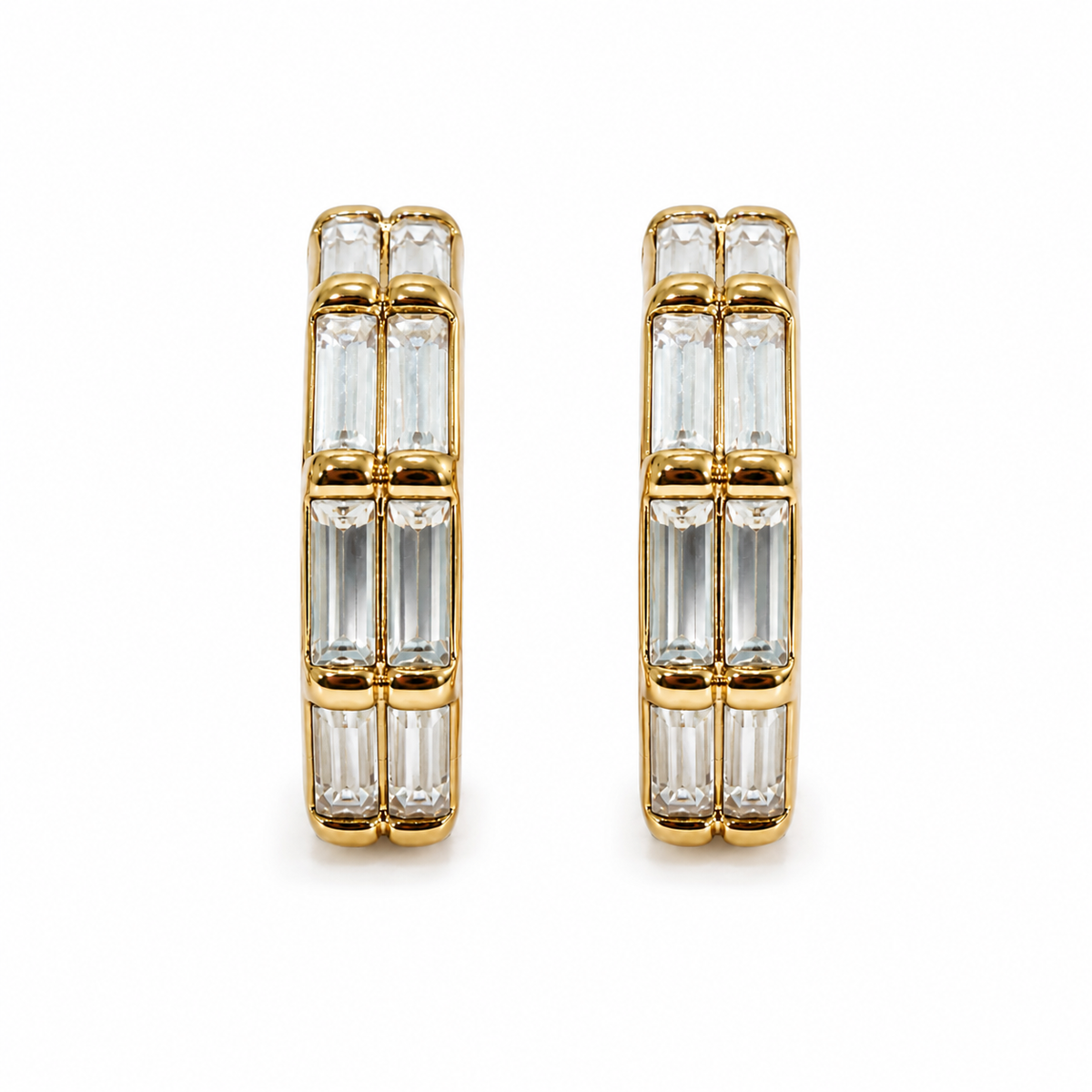 Earrings Gold-Tone Vintage Chandelier Crystal Earrings