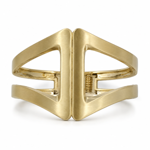 Kadas Gold-Tone Sculptured Broad Kada