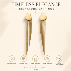 Earrings Gold-Tone Radiant Crystal Linear Earrings - House of Viya