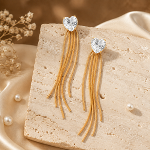 Earrings Gold-Tone Crescent Moon Shaped Earrings - House of Viya