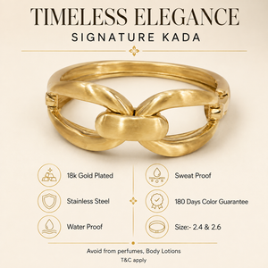 Kadas Gold-Tone Deluxe Broad Kada