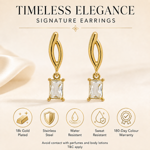 Earrings Gold-Tone Crystal Heart Cluster Earrings - House of Viya