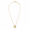 Chain 18K Gold-Plated Delicate Chain with Open Heart Pendant