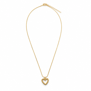 Chain 18K Gold-Plated Delicate Chain with Open Heart Pendant - House of Viya