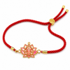 Rakhi Stone-Studded Lotus Ganesha Religious Floral Rakhi