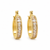 Earrings Gold-Tone Triple Stone Cluster Earrings