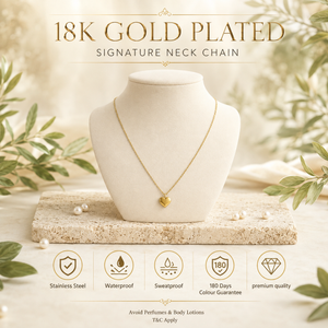 Chain 18K Gold-Plated Delicate Chain with Mini Heart Pendant - House of Viya