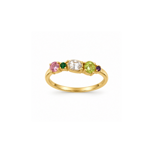 Rings Dual-Tone Polished White Stone Cocktail Ring