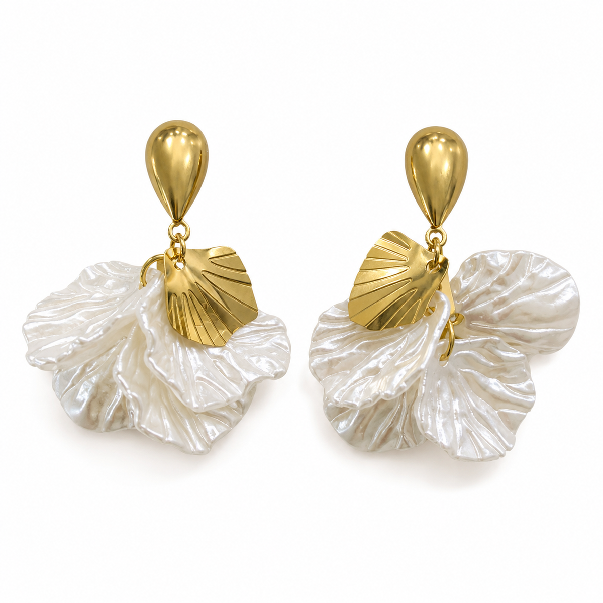 Earrings Gold-Tone Brilliant Round Crystal Hoop Earrings
