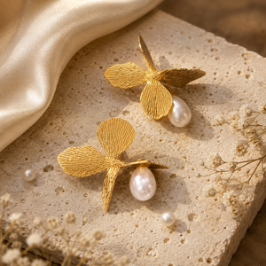 Earrings Gold-Tone Twisted Wire Spiral Crystal Earrings - House of Viya