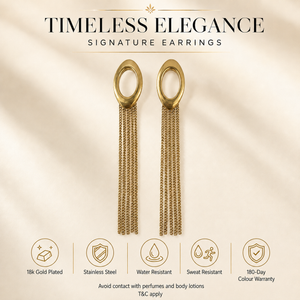 Earrings Gold-Tone Pear-Shaped Crystal Dangle Earrings - House of Viya
