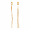 Earrings Gold-Tone Diagonal Bar Linear Stone Earrings