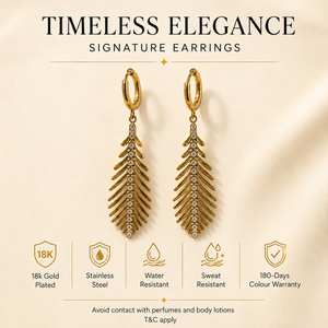 Earrings Gold-Tone Aquamarine Oval Dangle Earrings