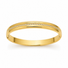 Kadas Gold-Tone Crystal-Studded Polished Finish Broad Kada for Women