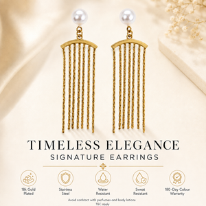 Earrings Gold-Tone Mixed Stone Multi-Charm Earrings - House of Viya