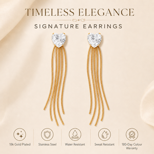 Earrings Gold-Tone Crescent Moon Shaped Earrings - House of Viya