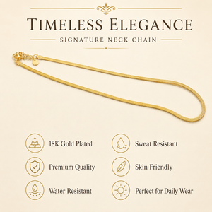 Chains Minimal Gold-Tone Snake Chain for Daily Wear