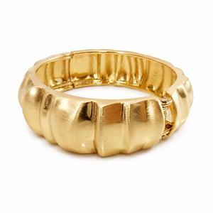 Kadas Gold-Tone Fluted Openable Broad Kada