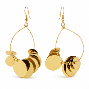 Earrings Gold-Tone Cushion Halo Crystal Drop Earrings - House of Viya
