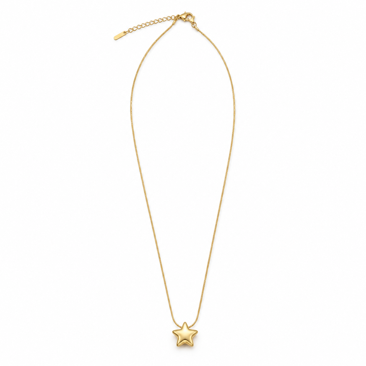 Chain 18K Gold-Plated Fine Chain with Five-Point Star Charm