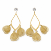 Earrings Gold-Tone Diamond Frame Crystal Earrings