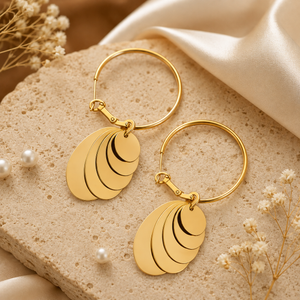 Earrings Gold-Tone Cascading Stone Drop Earrings - House of Viya