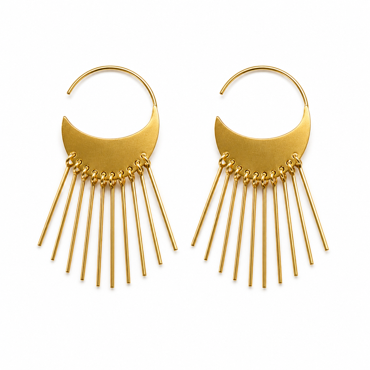 Earrings Gold-Tone Nested Square Geometric Earrings