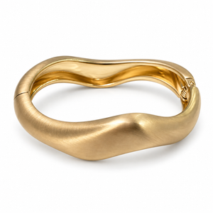 Kadas Gold-Tone Etched Broad Kada