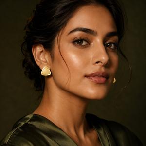 Earrings Gold-Tone Jade Square Hoop Earrings - House of Viya