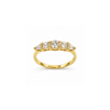 Rings Dual-Tone Polished White Stone Wrap Ring