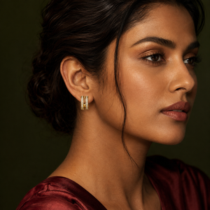 Earrings Gold-Tone Spiral Shell Pattern Earrings - House of Viya