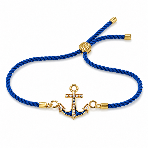 Rakhi Stone-Studded Anchor Motif Design Rakhi