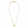 Chain 18K Gold-Plated Fine Chain with Textured Heart Pendant