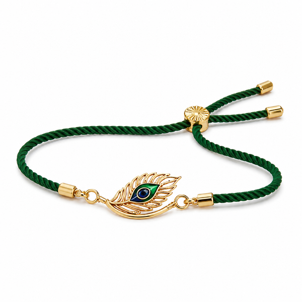 Rakhi Krishna Feather Motif Religious Traditional Rakhi