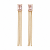 Earrings Gold-Tone Oval Solitaire Crystal Drop Earrings