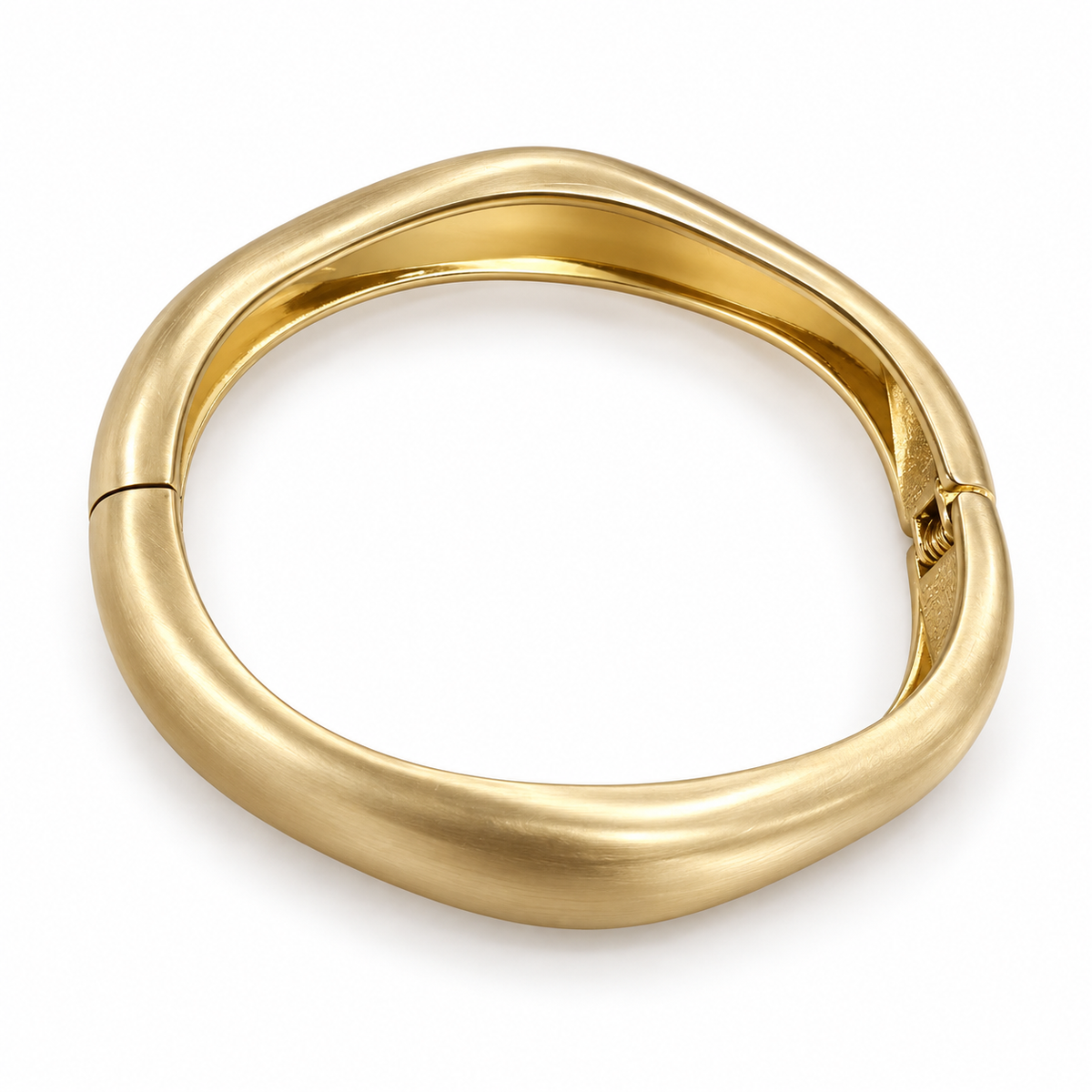 Kadas Gold-Tone Linear Broad Kada