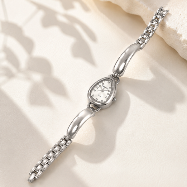 Watches Silver-Tone Teardrop Dial Chain Bracelet Watch for Women - House of Viya