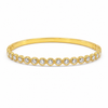 Kadas Gold-Tone Round Crystal-Studded Slim Kada for Women
