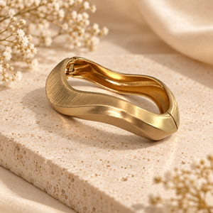 Kadas Gold-Tone Smooth Broad Kada