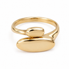 Anti tranish Gold plated Oval Encounter Rings for adults - 1PC