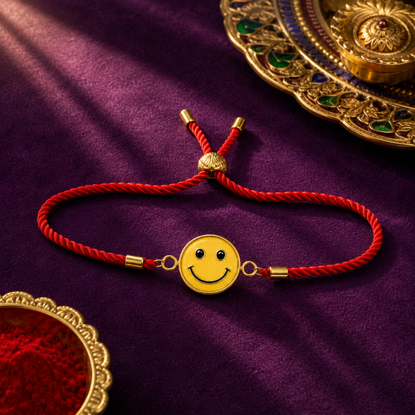 Rakhi Smiley Face Motif Charm Kids Character Rakhi