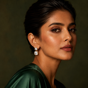 Earrings Gold-Tone Diamond-Cut Teardrop Drop Earrings - House of Viya