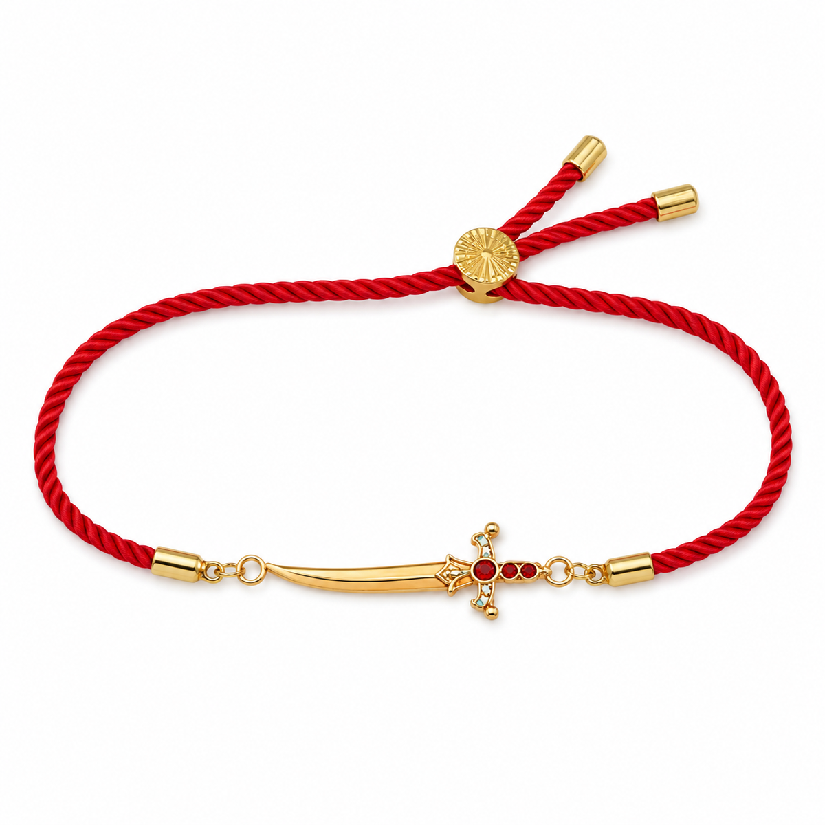 Rakhi Stone-Studded Sword Motif Traditional Design Rakhi
