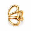 Anti tranish Gold plated Monarch Trinity statement Ring for adults - 1PC