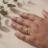 Crown Tiara CZ Pave Ring Video - Gold Plated Floral Princess Band Ring for Women Worn on Hand by House of Viya