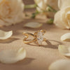 Marquise Cut White CZ Solitaire Ring Video – Gold Plated Elegant Bridal Promise Ring by House of Viya 360 View