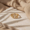 House of Viya Double Flower Butterfly Open Ring video – Gold Plated White CZ Bloom Statement Ring close-up showcase